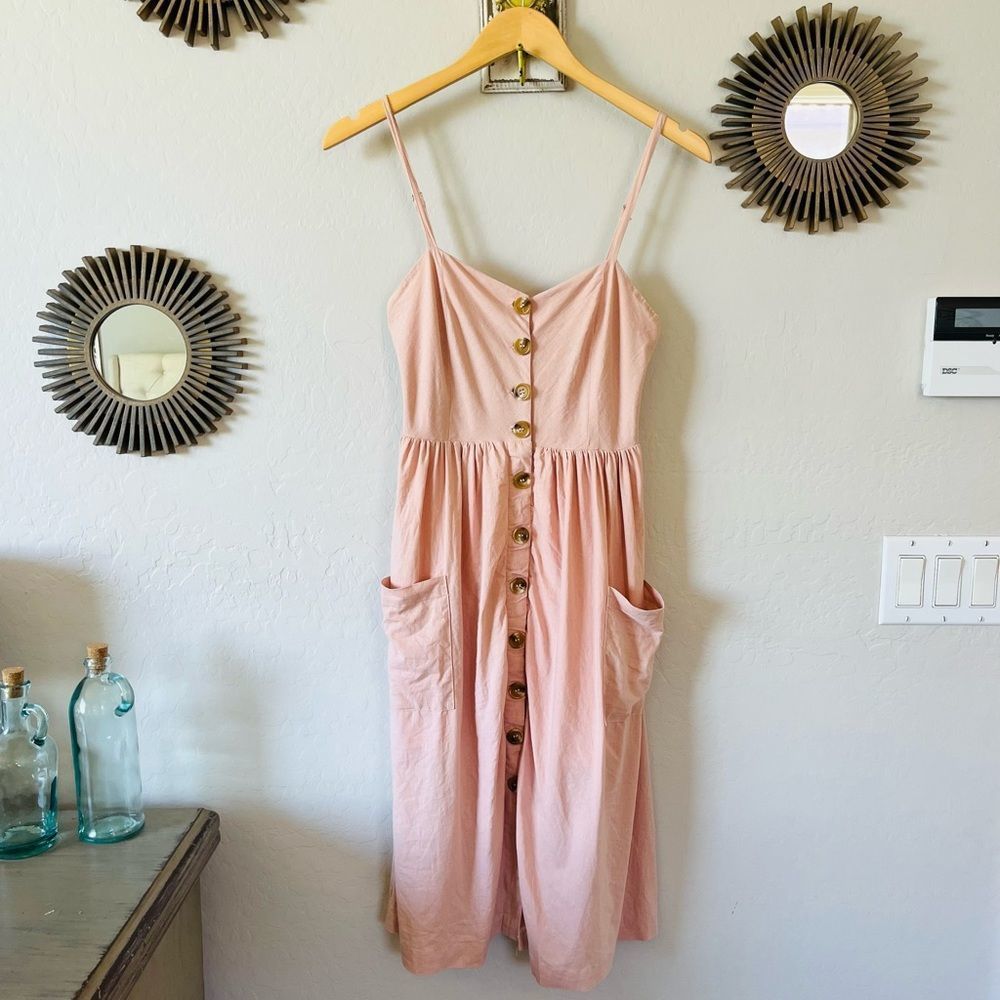 Mod Ref Button Front Midi Dress – Small - Picture 3 of 11